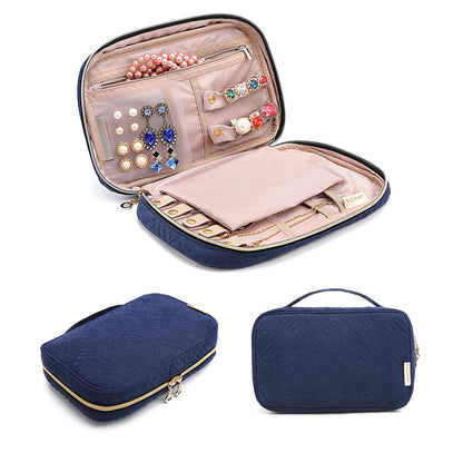 BAGSMART Jewelry Organizer Case for Women Waterproof Travel Jewelry Storage Bag for Necklace Earrings Rings Bracelet Holder