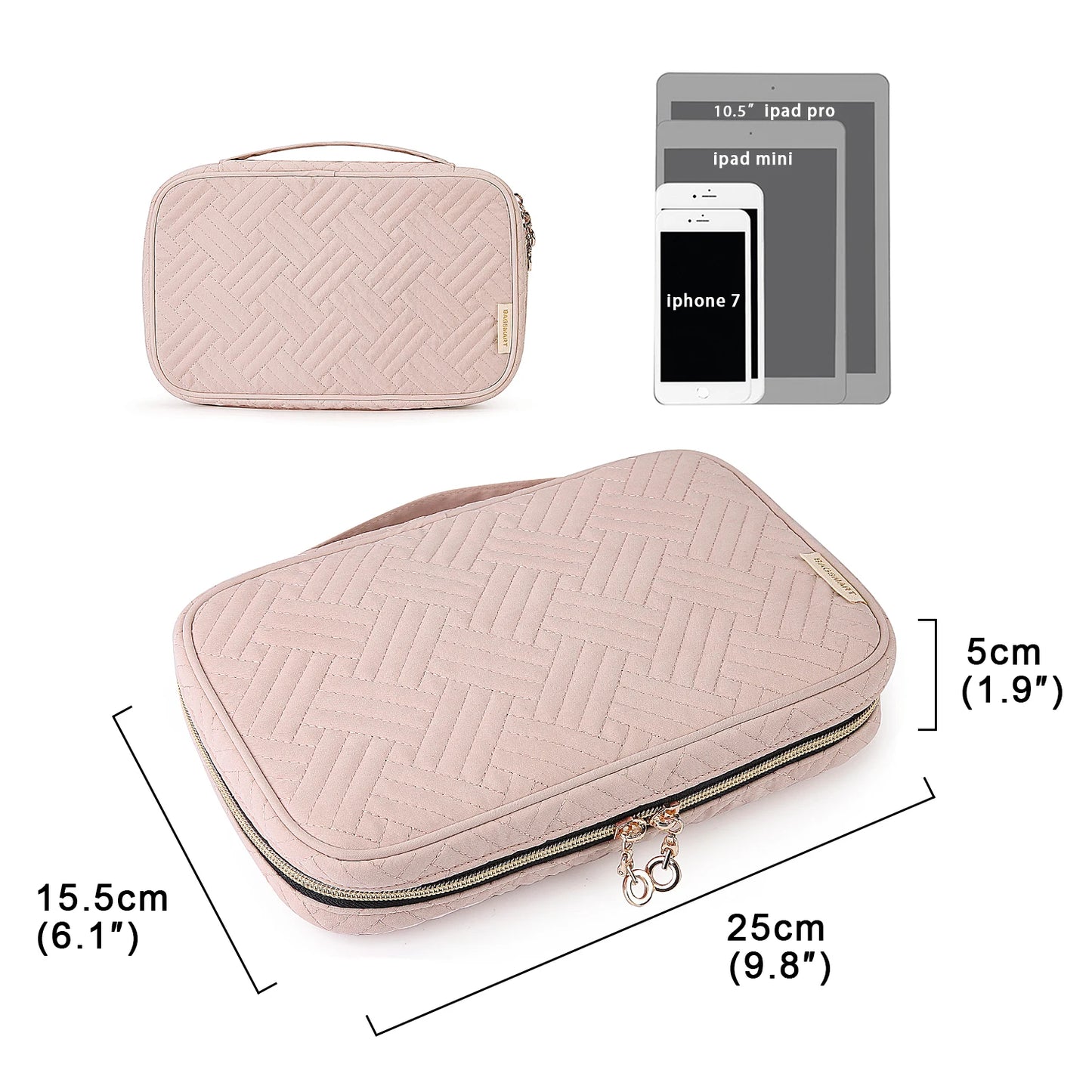BAGSMART Jewelry Organizer Case for Women Waterproof Travel Jewelry Storage Bag for Necklace Earrings Rings Bracelet Holder