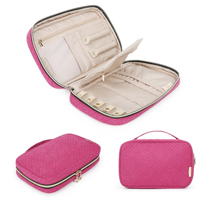 BAGSMART Jewelry Organizer Case for Women Waterproof Travel Jewelry Storage Bag for Necklace Earrings Rings Bracelet Holder