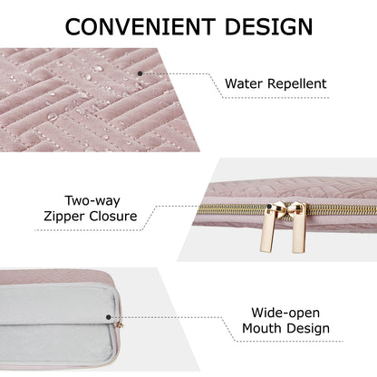 BAGSMART Laptop Sleeve Laptop Cover 13.3 inch Notebook MacBook Pro 14 inch Computer Water Repellent Protective Case with Pocket