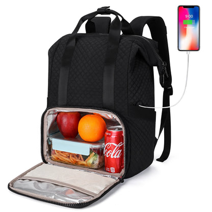BAGSMART Large Capacity Travel Backpack Outdoor for Men Women Insulated Cool Backpack for Picnic Meal Bag with USB Charging Port