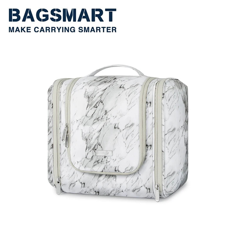 BAGSMART Large Toiletry Makeup Bag Hanging Travel Toiletry Bags for Women  Waterproof Cosmetic Make Up Travel organizer Bags