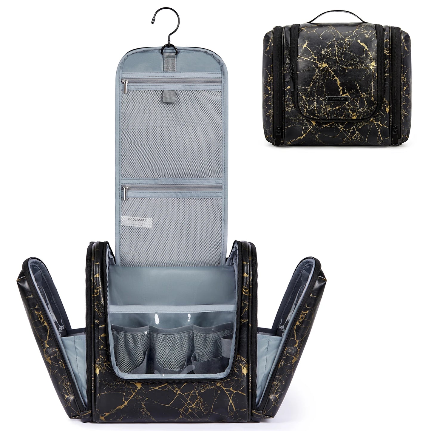 BAGSMART Large Toiletry Makeup Bag Hanging Travel Toiletry Bags for Women  Waterproof Cosmetic Make Up Travel organizer Bags
