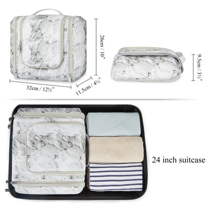 BAGSMART Large Toiletry Makeup Bag Hanging Travel Toiletry Bags for Women  Waterproof Cosmetic Make Up Travel organizer Bags