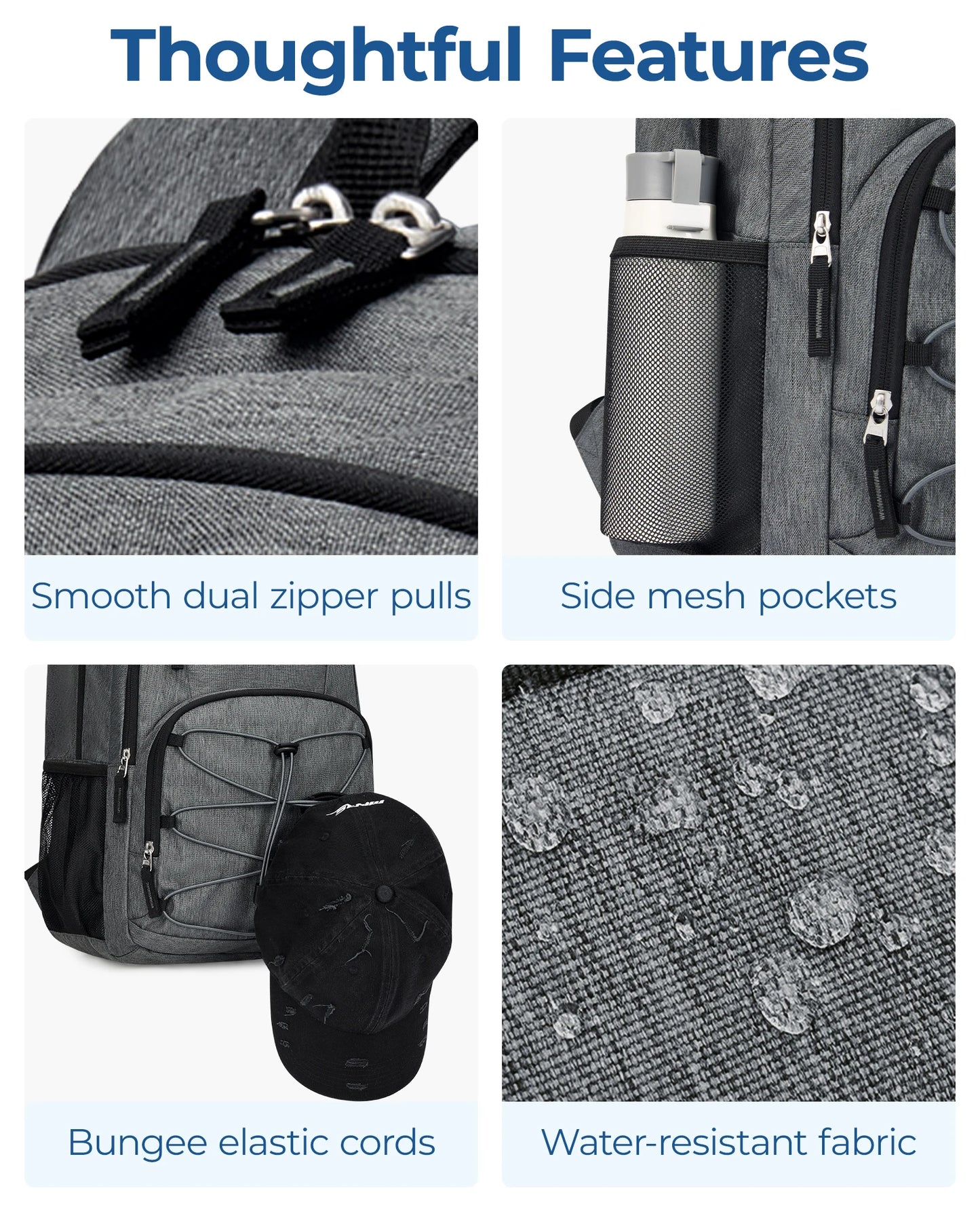 BAGSMART Men's Backpack 14 15.6 inch Laptop Backpack Bag for Women School Bag Backpack Male Travel Bag Mochila