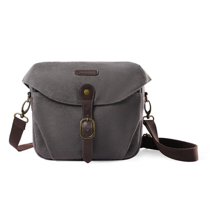 BAGSMART Mini Camera Bag SLR DSLR Canvas High Quality Camera Case Vintage Padded Camera Shoulder Bag with Rain Cover for Women