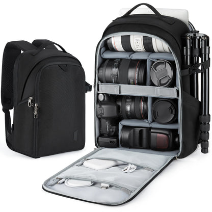 BAGSMART Multi-functional Camera Backpack Digital DSLR Bag Shockproof Waterproof Outdoor Photo Bag for Nikon Canon DSLR Lens