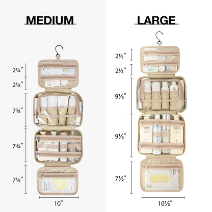 BAGSMART Toiletry Bag Hanging Travel Makeup Organizer with TSA Approved Transparent Cosmetic Bag Make Up Case Pencil cases