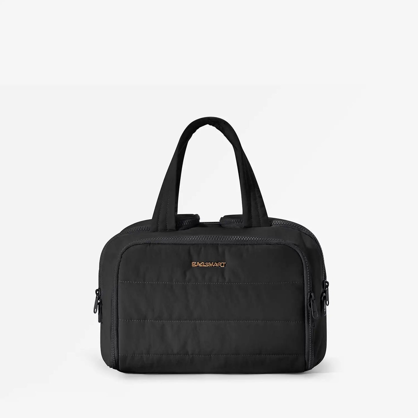 BAGSMART Toiletry Bag Lightweight Large Wide-open Travel Bag for Women Cosmetic Makeup Bag Organizer with Handle for Accessories