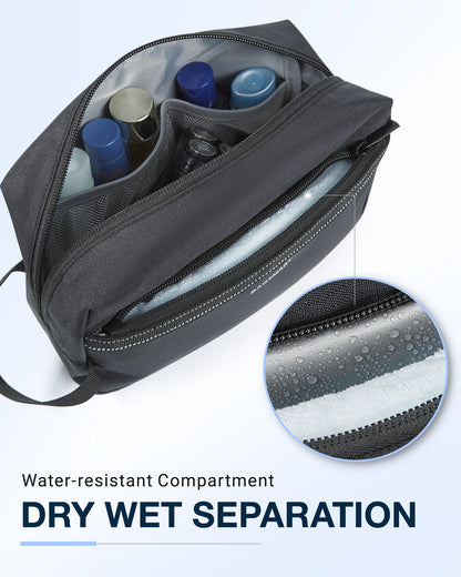 BAGSMART Toiletry Bag for Men Cosmetic Bag Dopp Kit with Large Capacity Waterproof Shower Bag for Travel Essentials Makeup Bag