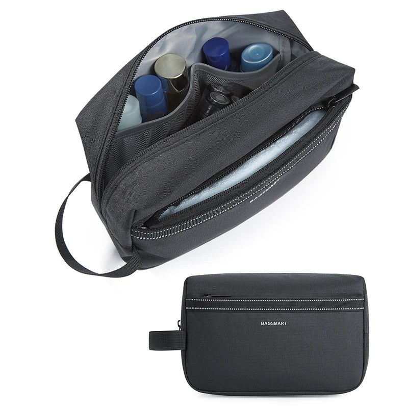 BAGSMART Toiletry Bag for Men Cosmetic Bag Dopp Kit with Large Capacity Waterproof Shower Bag for Travel Essentials Makeup Bag