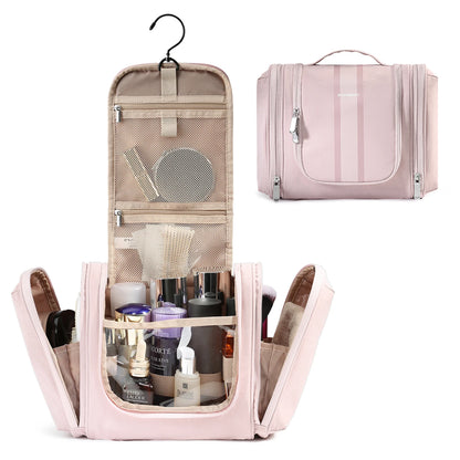 BAGSMART Toiletry Bag for Women Travel Toiletry Organizer with hanging hook Water-resistant Cosmetic Makeup Bag for Toiletries