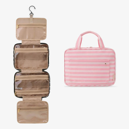 BAGSMART Toiletry Bag with Hanging Hook Water-resistant Makeup Bag Travel Organizer for Shampoo Full Sized Container Toiletries