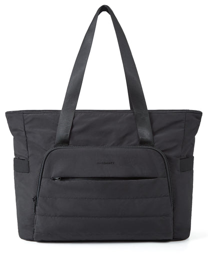 BAGSMART Tote Bags for Women Lightweight Tote Bag with Yoga Mat Strap Shoulder Bag Handbags for Travel Work Gym Shopper Bag