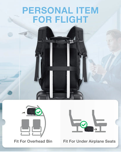 BAGSMART Travel Backpack Men 4PCS Multi-Function Luggage Lightweight Waterproof Laptop Bagpacks Cabin Backpack With Shoes Pocket