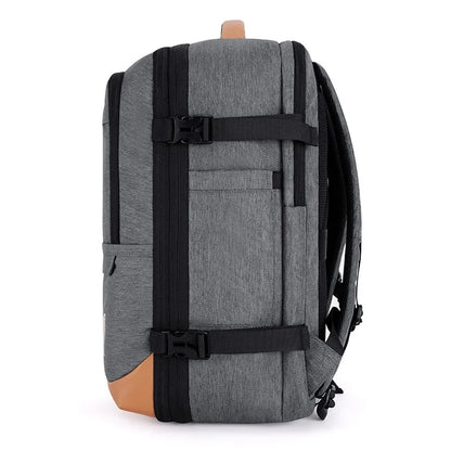 BAGSMART Travel Backpack Men Business Backpack School Expandable USB Bag Large Capacity 17.3 Laptop Waterproof Cabin Backpack