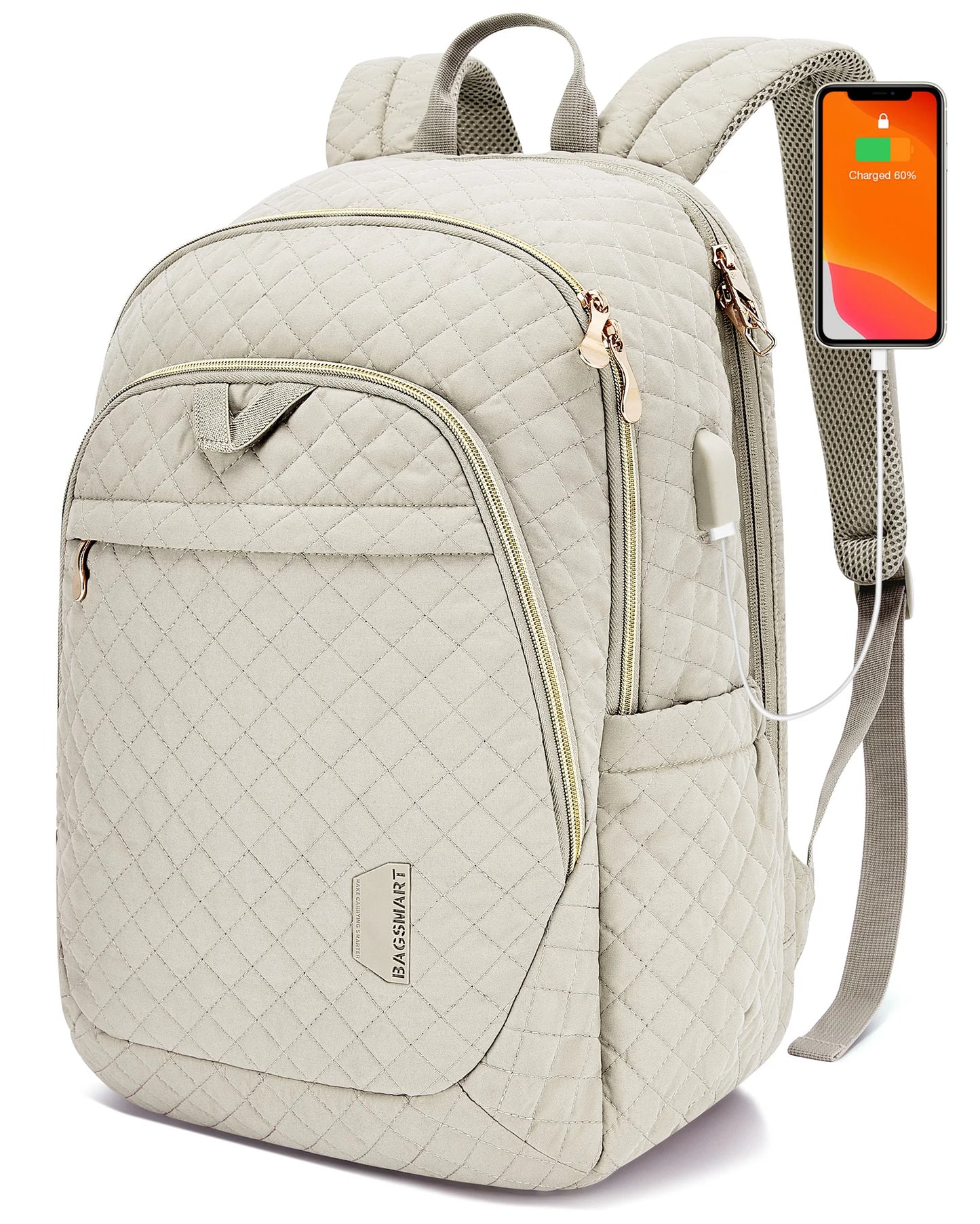 BAGSMART Travel Backpack for Women 15.6‘’ Anti Theft Laptop Backpack with USB Charging Port College Schoolbag Computer Backpack