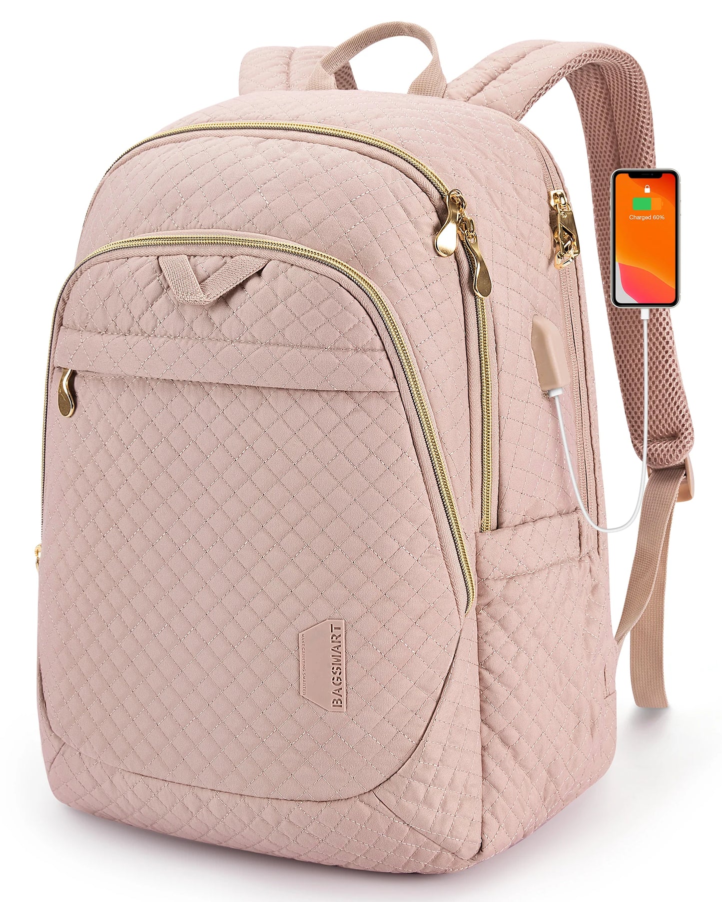BAGSMART Travel Backpack for Women 15.6‘’ Anti Theft Laptop Backpack with USB Charging Port College Schoolbag Computer Backpack