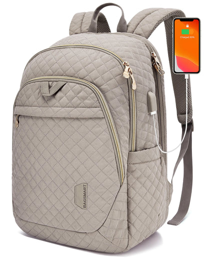 BAGSMART Travel Backpack for Women 15.6‘’ Anti Theft Laptop Backpack with USB Charging Port College Schoolbag Computer Backpack
