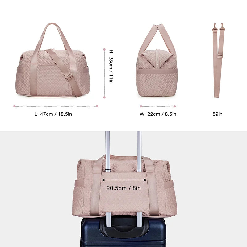 BAGSMART Travel Duffle bag Travel Sport Duffle Bag Carry On Bag Large Overnight Bag for Women