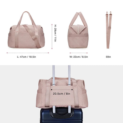 BAGSMART Travel Duffle bag Travel Sport Duffle Bag Carry On Bag Large Overnight Bag for Women