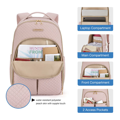 BAGSMART Travel Laptop Backpacks for Women Multi-compartment College Backpack for School Stylish Bookbag with USB Charging Port