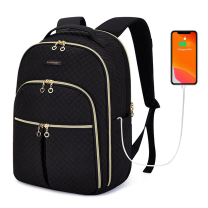 BAGSMART Travel Laptop Backpacks for Women Multi-compartment College Backpack for School Stylish Bookbag with USB Charging Port
