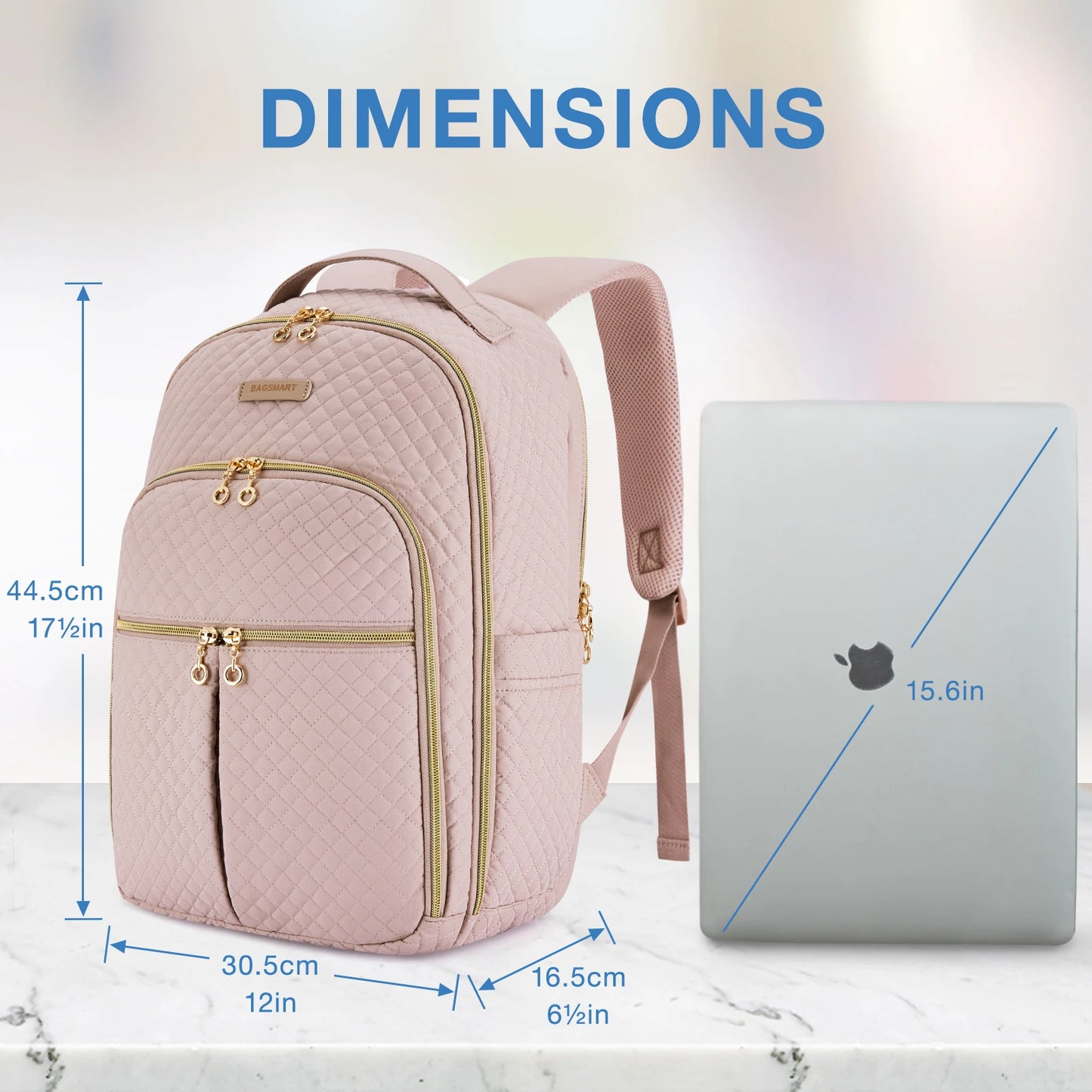 BAGSMART Travel Laptop Backpacks for Women Multi-compartment College Backpack for School Stylish Bookbag with USB Charging Port