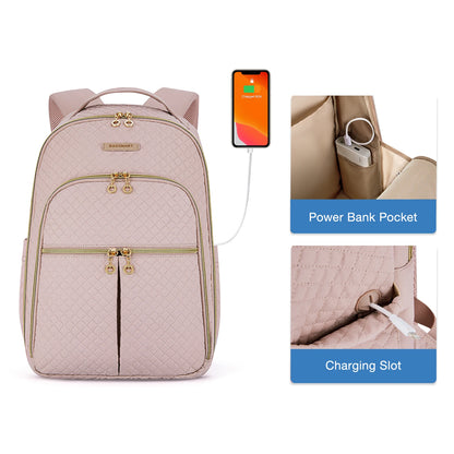 BAGSMART Travel Laptop Backpacks for Women Multi-compartment College Backpack for School Stylish Bookbag with USB Charging Port