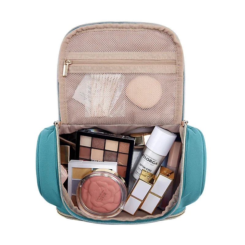 BAGSMART Travel Makeup Bag Make Up Organizer Case Large Open Pouch for Women  Cosmetic bag for Toiletries Accessories Brushes