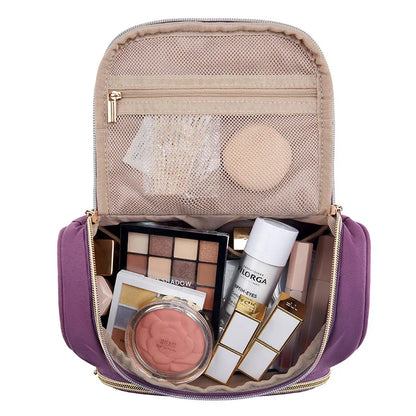 BAGSMART Travel Makeup Bag Make Up Organizer Case Large Open Pouch for Women  Cosmetic bag for Toiletries Accessories Brushes