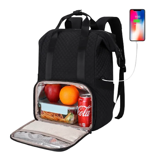 BAGSMART Women Thermal Backpack for Men Traveling Backpacks for Food Organizer Insulated Cool Backpack for Picnic Meal Bag