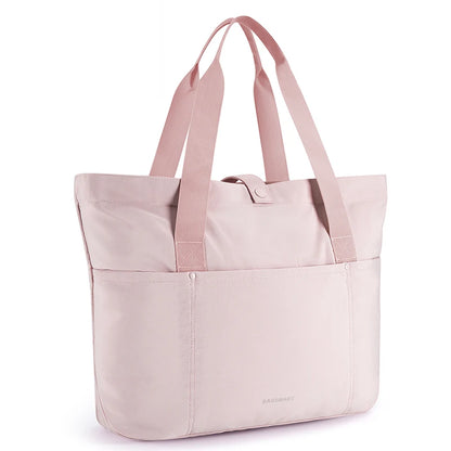 BAGSMART Women Tote Bag 20L Waterproof Folding Travel Bag With Zipper Shoulder Bag Handbag for Travel Work School