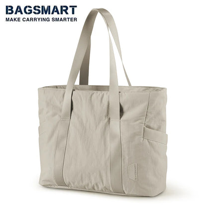 BAGSMART Women Tote Bag University Laptop Travel Tote diaper Gym Tote Yoga Bag with Yoga Mat Buckle for Sports College Work