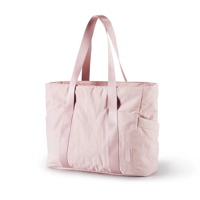 BAGSMART Women Tote Bag University Large Shoulder Bag Nylon Handle Handbag Casual Women Handbag Big Carry Shopper Bag