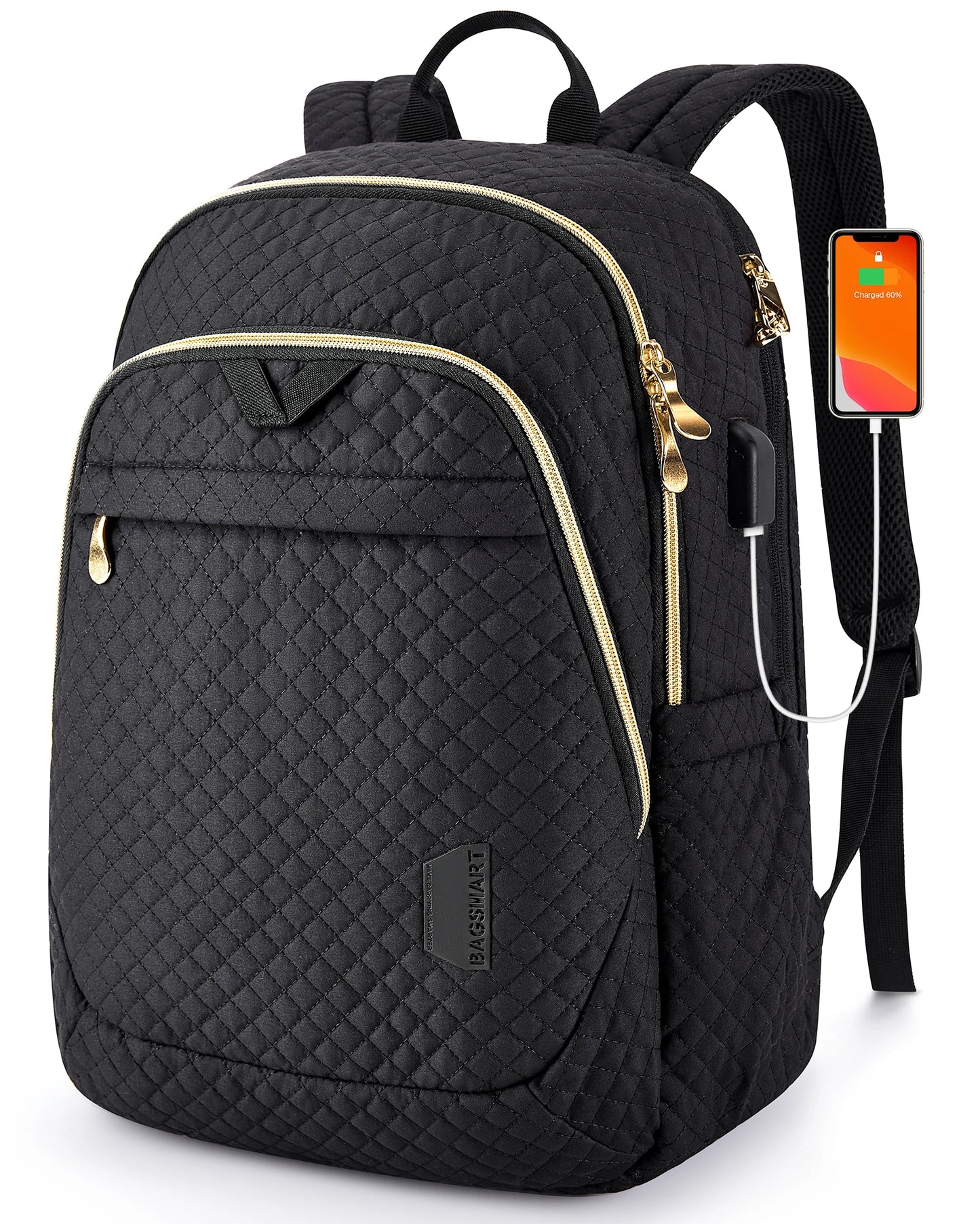 BAGSMART Women's Backpack School Bags for Girl 15.6 inch Laptop Bag Female College Book Bag Casual Daypack Travel Backpack