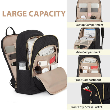 BAGSMART Women's Backpack School Bags for Girl 15.6 inch Laptop Bag Female College Book Bag Casual Daypack Travel Backpack