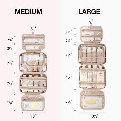 BAGSMART Women's Cosmetic Bag for Makeup Organizer Bag Travel Large Waterproof Toiletry Bags Ladies Make Up Pouch Pencil cases