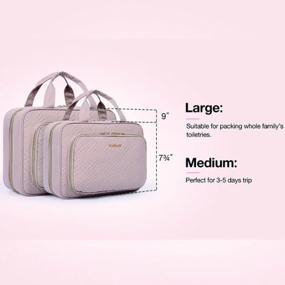 BAGSMART Women's Cosmetic Bag for Makeup Organizer Bag Travel Large Waterproof Toiletry Bags Ladies Make Up Pouch Pencil cases