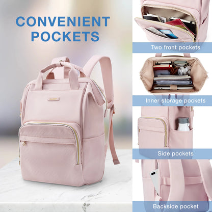 BAGSMART Women's Travel Backpack Large Capacity Wide Open Business 15.6 inch Notebook Laptop Backpack Bags  Feminina Mochila 50l