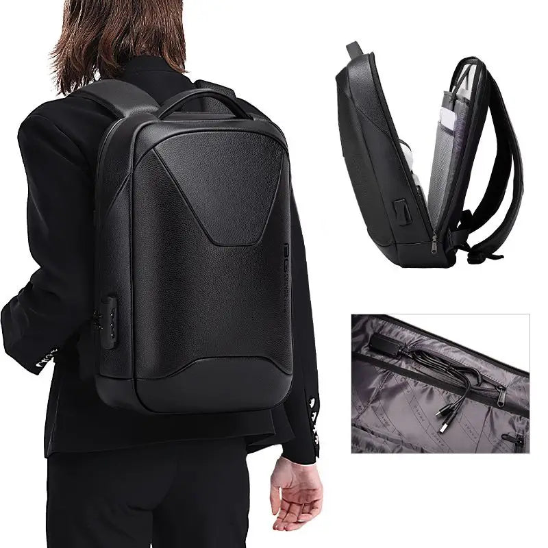 BANGE 15.6 Inch Men Anti Theft Waterproof Laptop Backpack  Daily Work Business Backpack School back pack mochila for Male