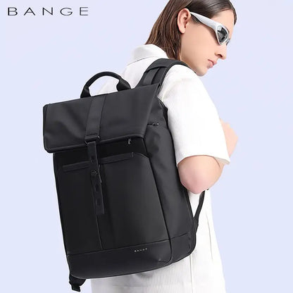BANGE 15.6 inch laptop cabin backpack Men waterproof multi compartment travel bag Black backpack suitable for men and women