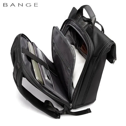 BANGE 15.6 inch laptop cabin backpack Men waterproof multi compartment travel bag Black backpack suitable for men and women