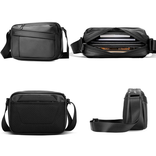 BANGE 2023 Men's Shoulder Bags Nylon Business Man Bags 8.6" Briefcase Canvas Crossbody Bags Small Waterproof Bag Male Fashion