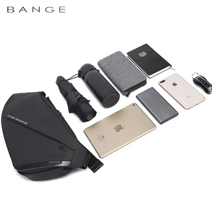 BANGE 9.7 inch iPad Chest Bag New Design  Shoulder Messenger Bags Waterproof Anti-stain Anti-theft Big Capacity Short Trip Pack