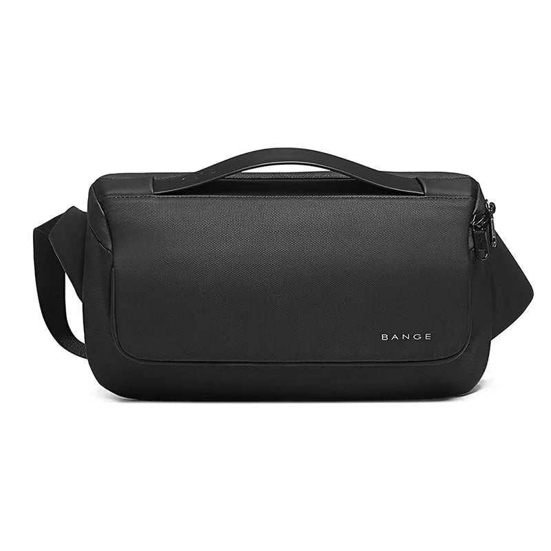BANGE 9.7Inch iPad Fashion Business Men's Messenger Bag Anti-Theft Waterproof Teen Chest Bag Travel Casual Everyday Shoulder Bag