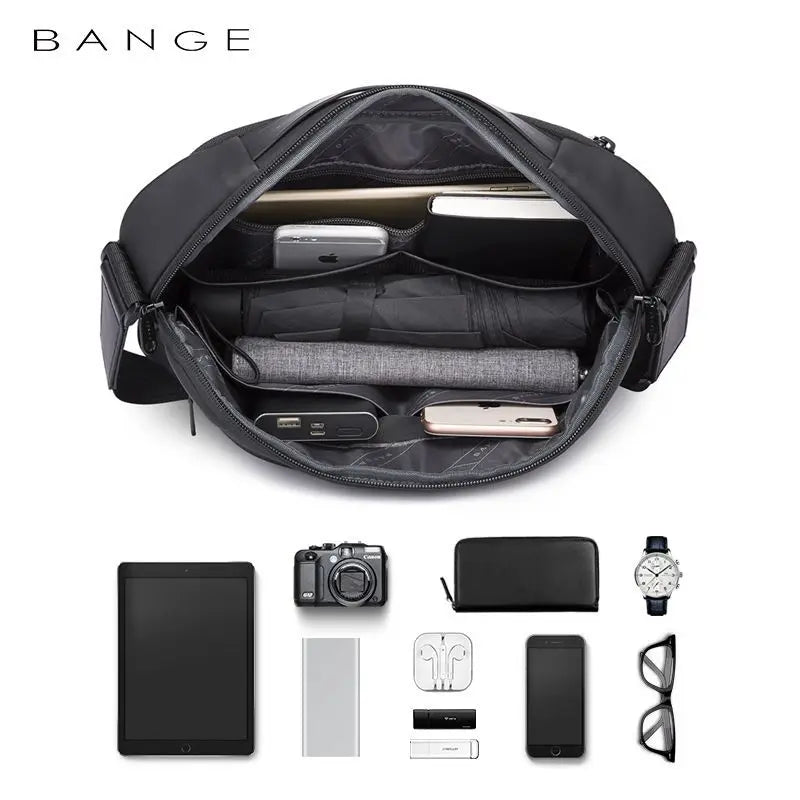 BANGE  Anti-theft Multifunction Crossbody Bag Shoulder Messenger Bags Male Waterproof Short Trip Chest Bag Pack for Women