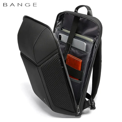 BANGE Backpack 47x30x12 cabin Men's Backpack Large Capacity Simple Style Backpack Surface Waterproof with USB Charging Port