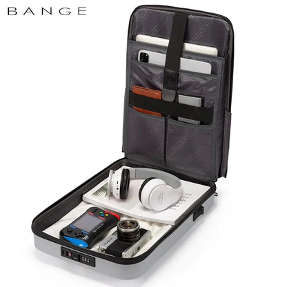 BANGE Backpack Multifunction Hard Shell Series Men Anti Theft Waterproof Laptop Male Backpack Business Password