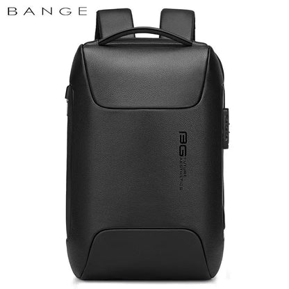 BANGE Business Backpack For Men Fit 15.6 inch Laptop Backpack Multifunctional Anti Thief Backpack Waterproof Bags USB Charging